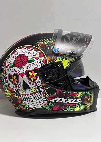 Axxis Eagle Mexican Skull Full Face Kask - XXL - Görsel 2