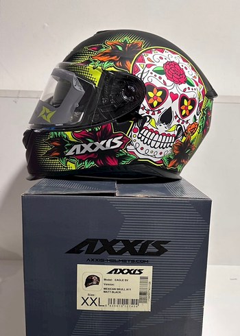 Axxis Eagle Mexican Skull Full Face Kask - XXL - Görsel 8