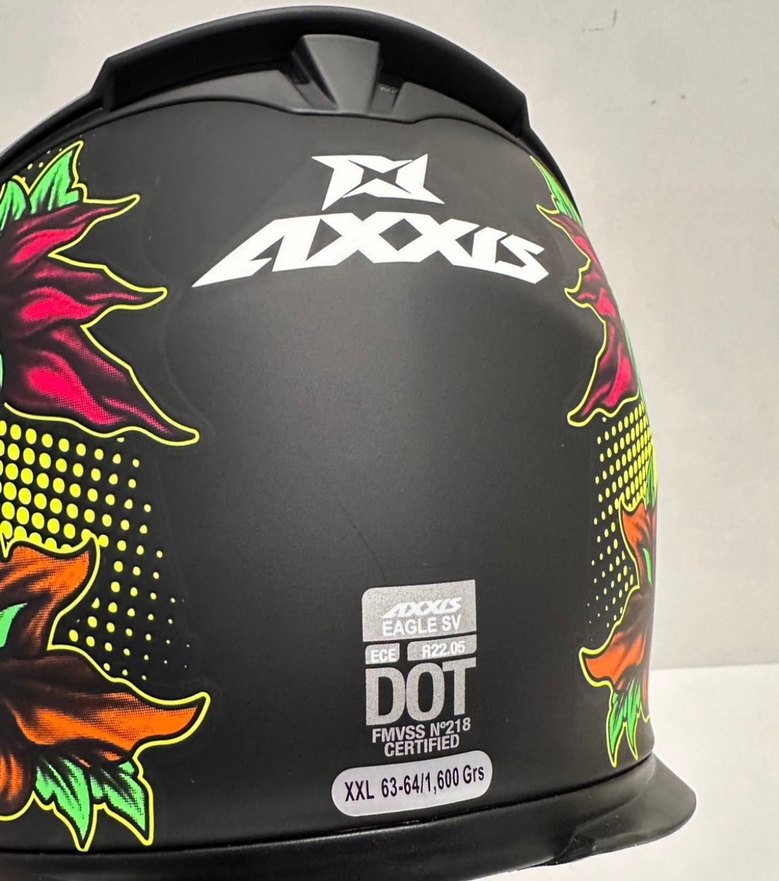 Axxis Eagle Mexican Skull Full Face Kask - XXL - Görsel 5