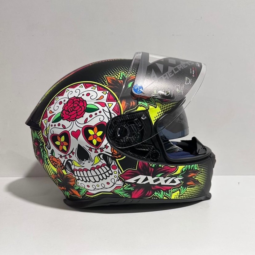 Axxis Eagle Mexican Skull Full Face Kask - XXL - Görsel 2