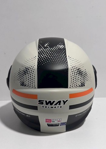 Sway SW 737 Gemini Beige Black Yarım Kask - L - Görsel 5