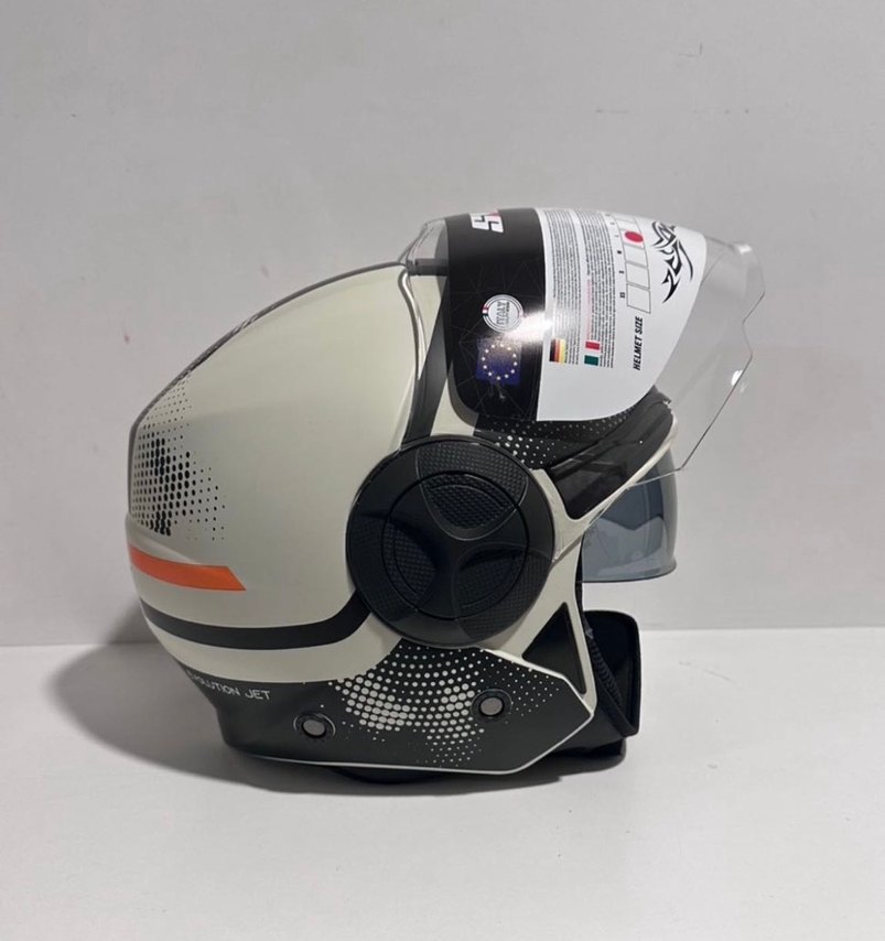 Sway SW 737 Gemini Beige Black Yarım Kask - L - Görsel 4