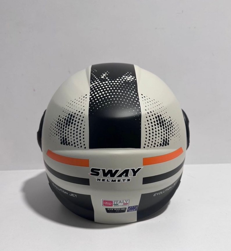 Sway SW 737 Gemini Beige Black Yarım Kask - L - Görsel 5