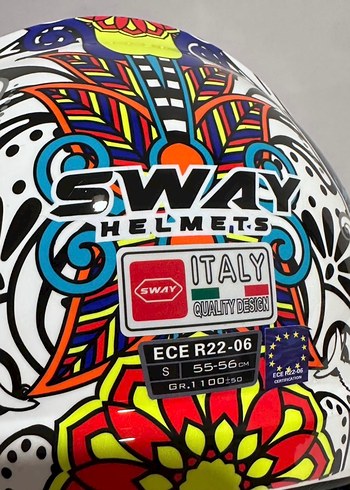 Sway SW 765 Spring White Yarım Kask - S - Görsel 4