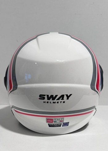 Sway SW 737 Double White Blue Red Yarım Kask - XL - Görsel 5