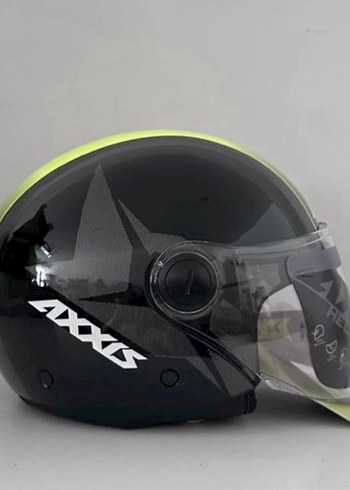 Axxis Square Siyah Yarım Kask - XL - Görsel 2
