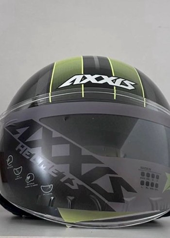 Axxis Square Siyah Yarım Kask - XL - Görsel 3