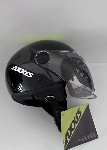 Axxis Square Siyah Yarım Kask - XL - Görsel 7