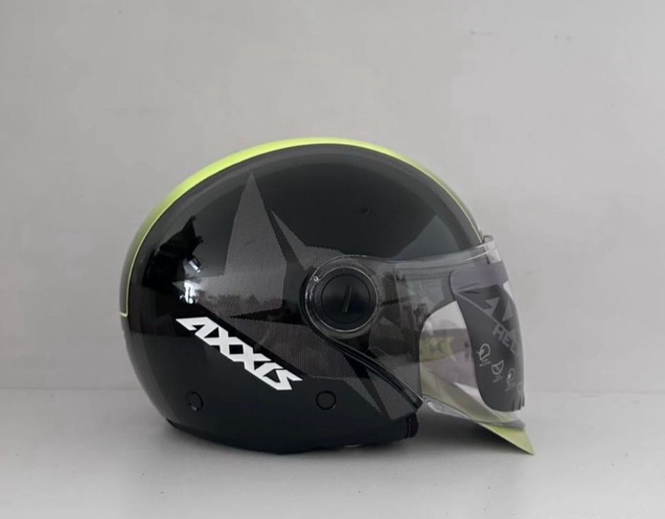 Axxis Square Siyah Yarım Kask - XL - Görsel 2