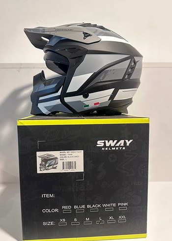 Sway SW-X1 Seul Trak Black/Grey Modüler Kask - L - Görsel 6