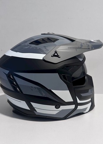 Sway SW-X1 Seul Trak Black/Grey Modüler Kask - L - Görsel 4