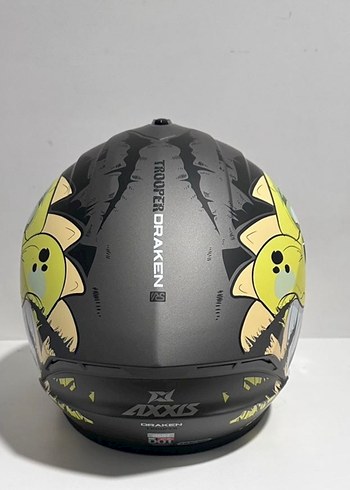 Axxis Draken S Trooper Mat Fluor Yellow Full Face Kask - S - Görsel 5