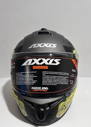Axxis Draken S Trooper Mat Fluor Yellow Full Face Kask - S - Görsel 3