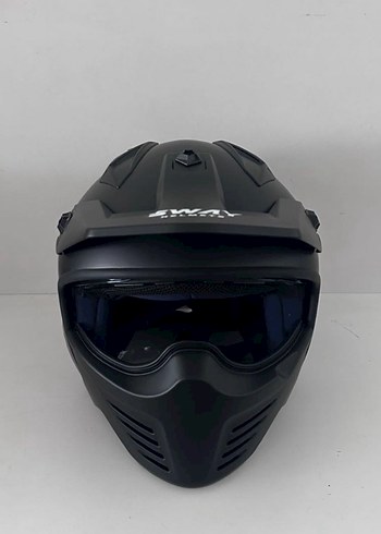 Sway SW 726X Tokyo Mat Siyah Modüler Kask - XXL - Görsel 2