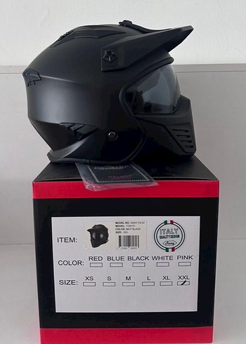 Sway SW 726X Tokyo Mat Siyah Modüler Kask - XXL - Görsel 7