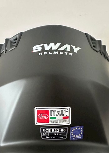 Sway SW 726X Tokyo Mat Siyah Modüler Kask - XXL - Görsel 5