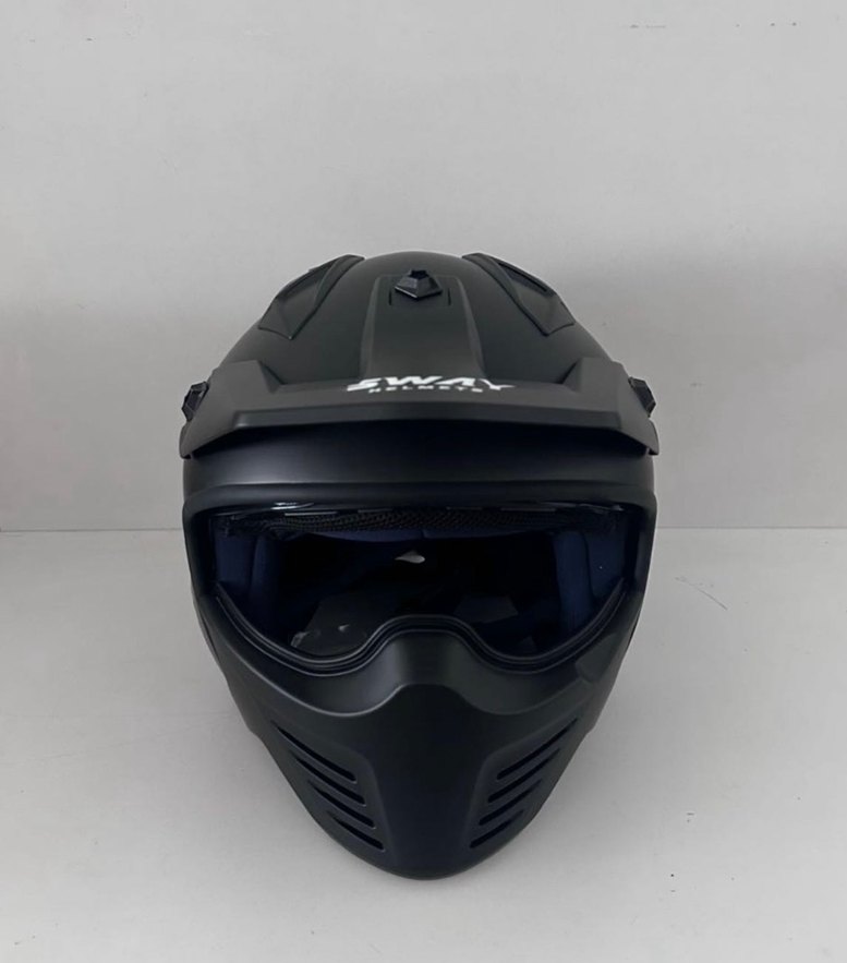 Sway SW 726X Tokyo Mat Siyah Modüler Kask - XXL - Görsel 2
