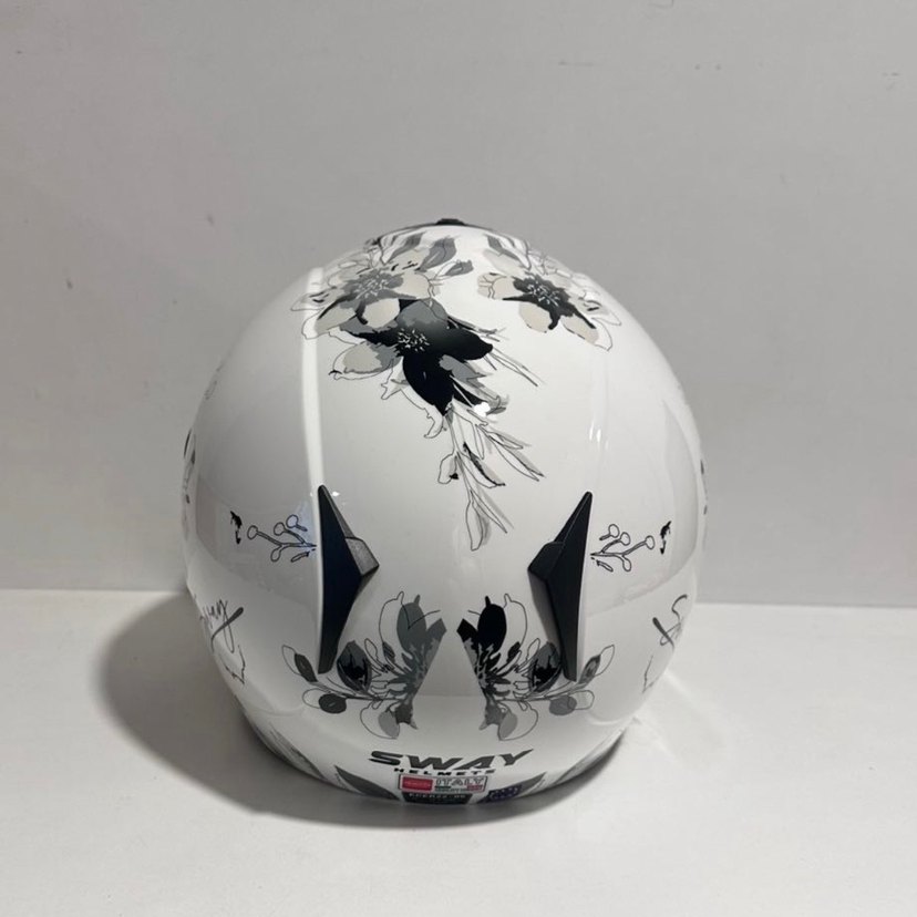 Sway SW 715 Iris White Grey Yarım Kask - M - Görsel 5