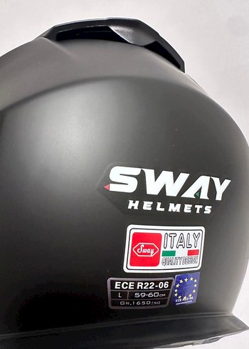 Sway SW-X60 Mat Black Cross Kask - L - Görsel 6