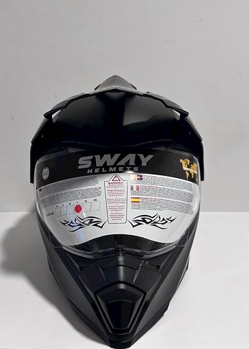 Sway SW-X60 Mat Black Cross Kask - L - Görsel 3