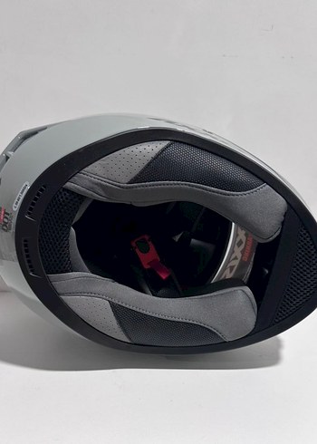 Axxis Draken S Solid Gloss Grey Full Face Kask - L - Görsel 7