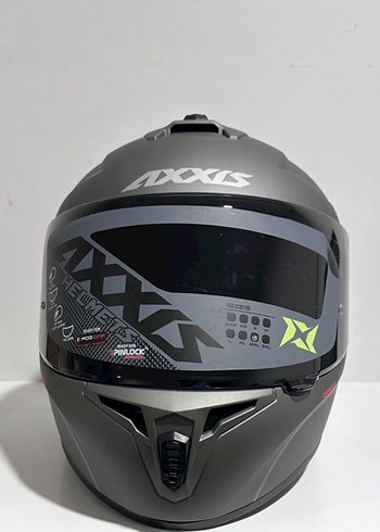 Axxis Draken S Solid Mat Titanium Full Face Kask - XXL - Görsel 3