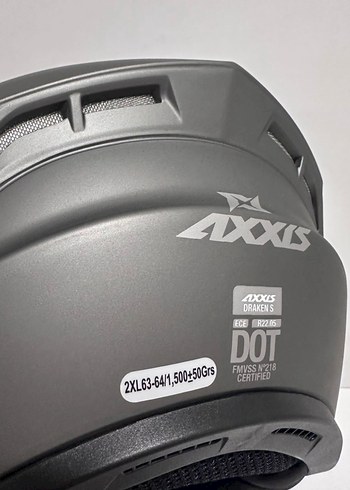 Axxis Draken S Solid Mat Titanium Full Face Kask - XXL - Görsel 6