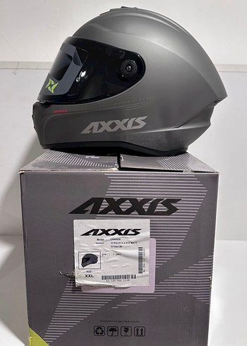 Axxis Draken S Solid Mat Titanium Full Face Kask - XXL - Görsel 8