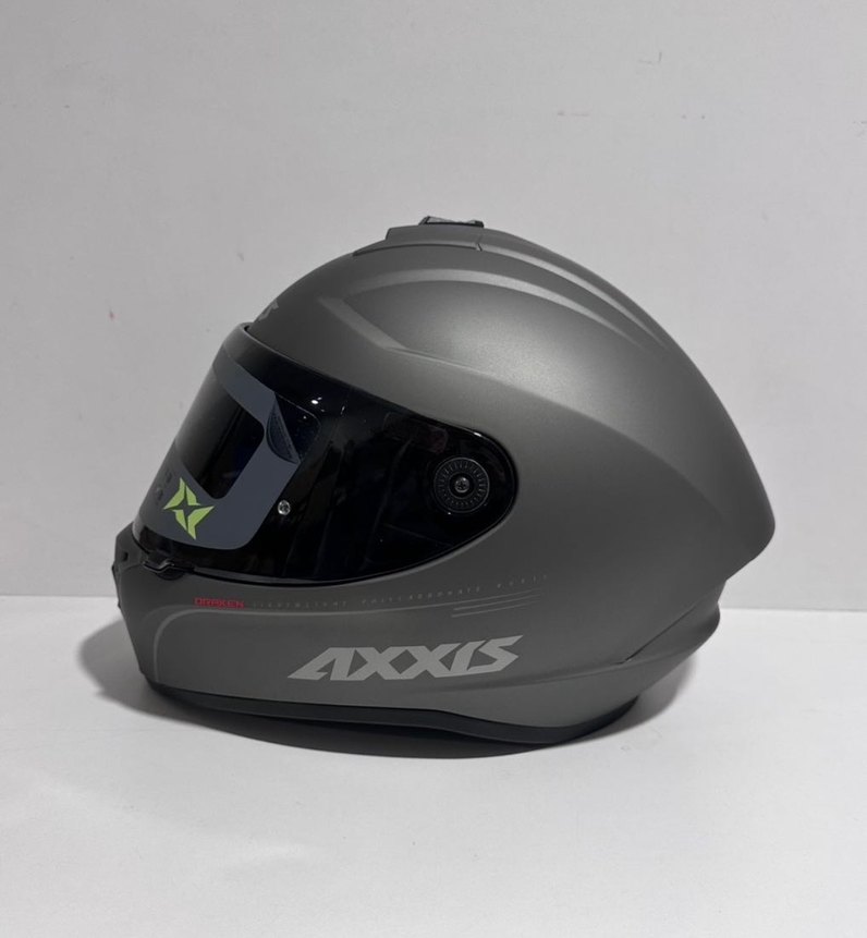 Axxis Draken S Solid Mat Titanium Full Face Kask - XXL - Görsel 2
