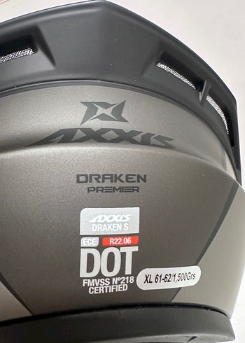 Axxis Draken S Premier Mat Red Full Face Kask - XL - Görsel 6