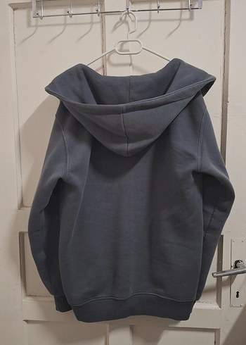 Gri Nike Fermuarlı Kapüşonlu Sweatshirt - Görsel 4