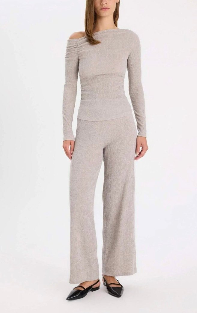 DeFacto Bej Bürümcük Kadın Pantolon - Görsel 3