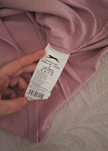 Pembe V-Yaka Kadın Slazenger Tişört - Görsel 2