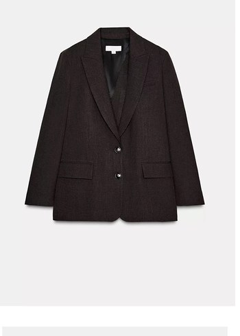 Kahverengi Kadın Arkası Düğmeli Blazer - Görsel 2