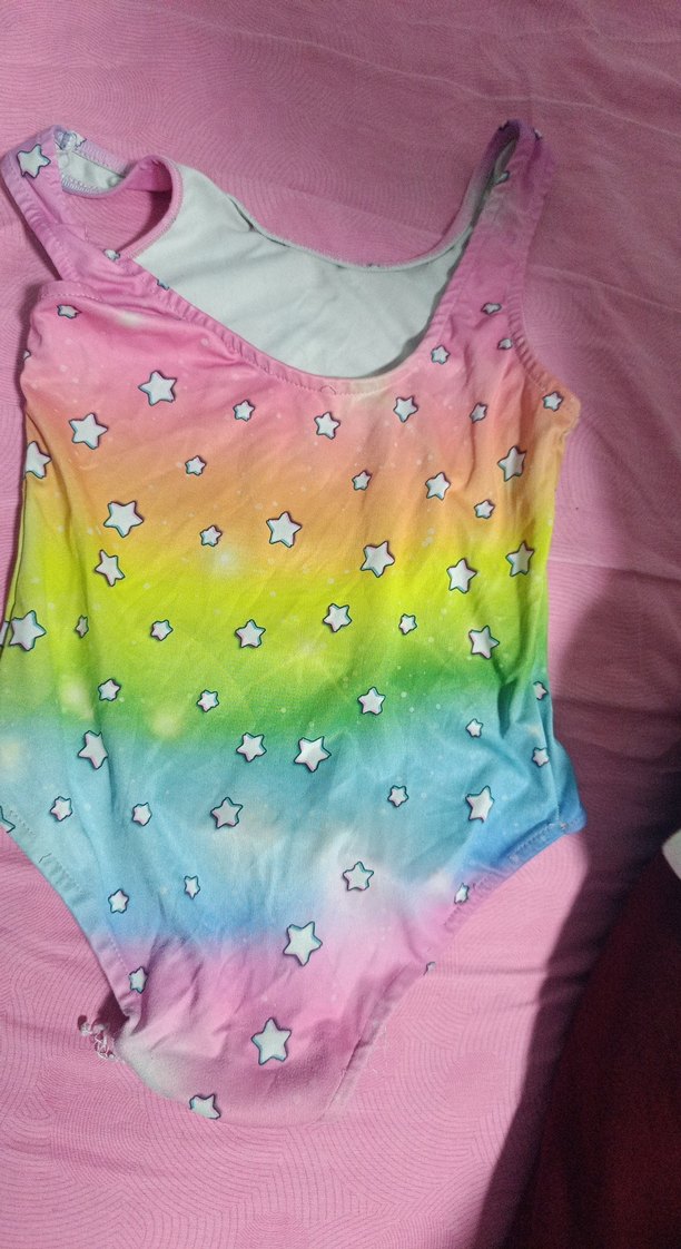 Renkli Unicorn Baskılı Kız Mayo - Görsel 2