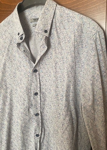 Pamuk Gri Erkek Uzun Kollu Gömlek - Görsel 4