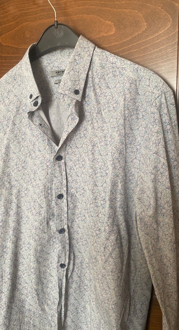 Pamuk Gri Erkek Uzun Kollu Gömlek - Görsel 4