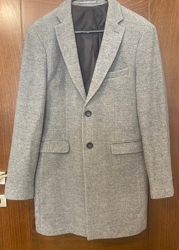 Gri Erkek Midi Yün Ceket - Görsel 3