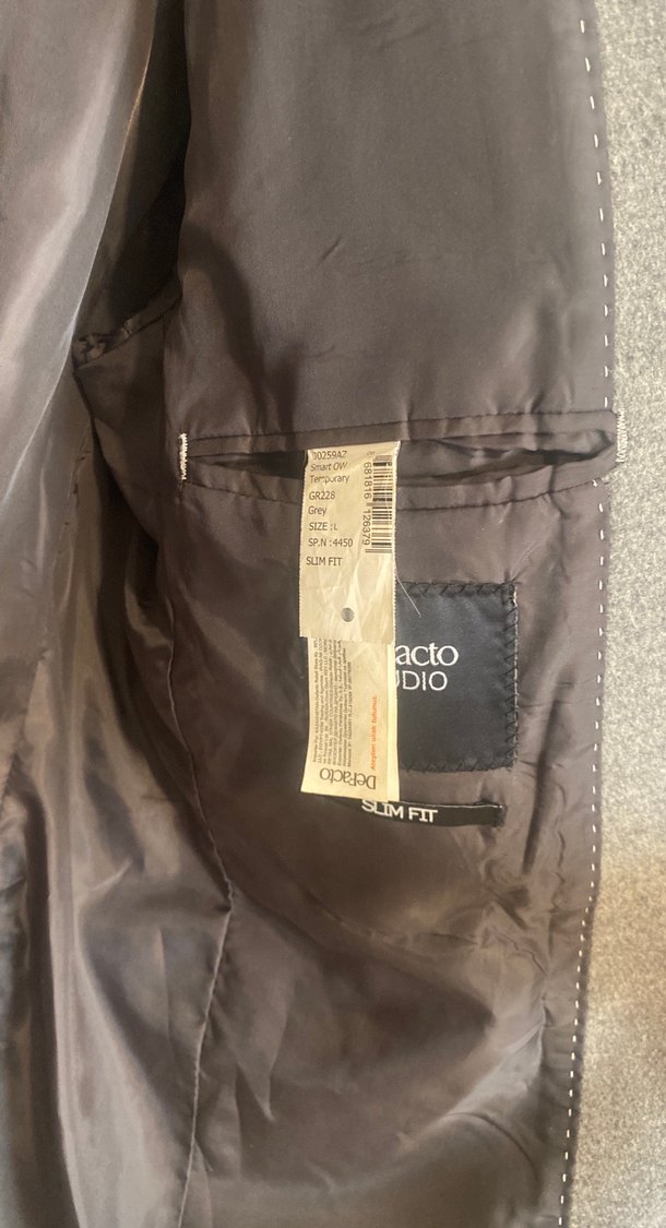 Gri Erkek Midi Yün Ceket - Görsel 4