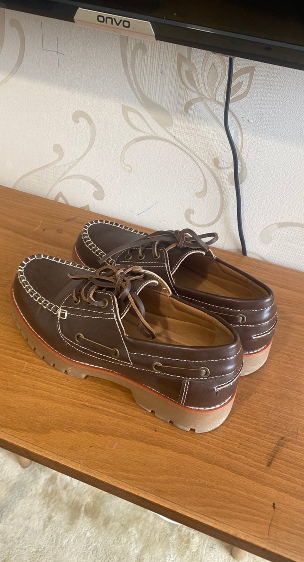 Kahverengi Deri Erkek Günlük Ayakkabı - Görsel 5