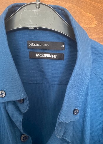 Mavi Keten Erkek Gömlek - Görsel 4