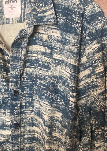 Erkek Koyu Yeşil Gri Uzun Kollu Bol Kesim Gömlek - Görsel 3