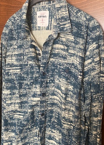 Erkek Koyu Yeşil Gri Uzun Kollu Bol Kesim Gömlek - Görsel 4