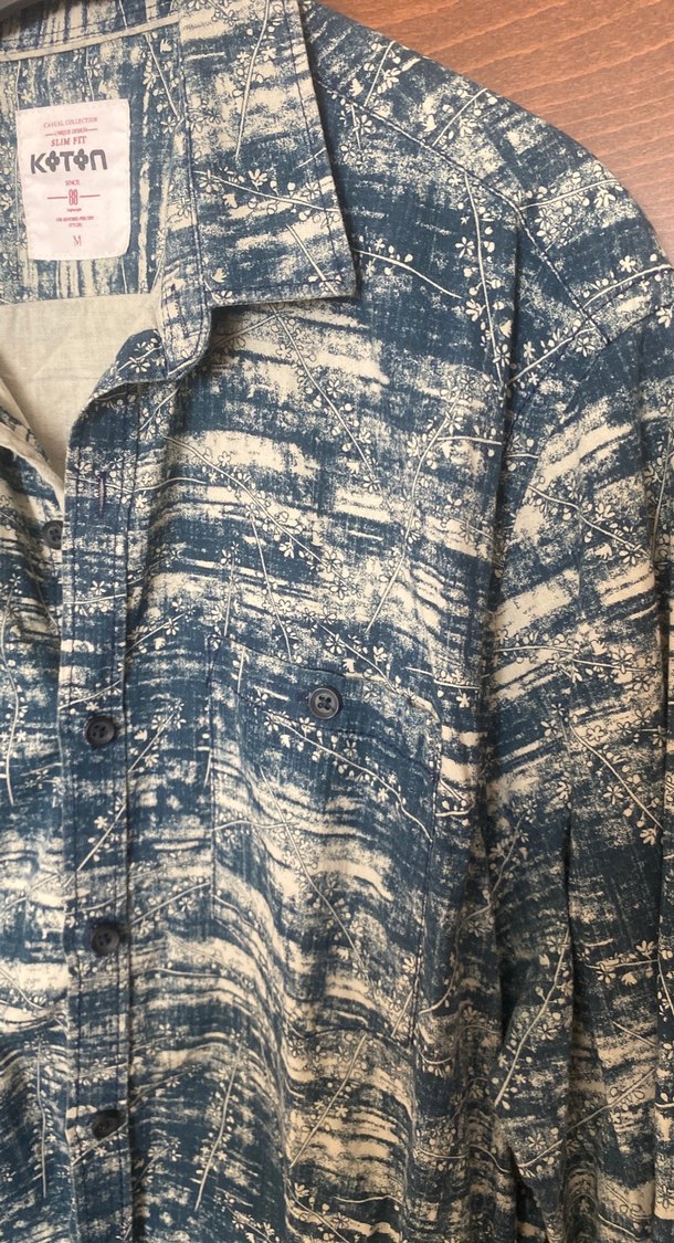 Erkek Koyu Yeşil Gri Uzun Kollu Bol Kesim Gömlek - Görsel 3