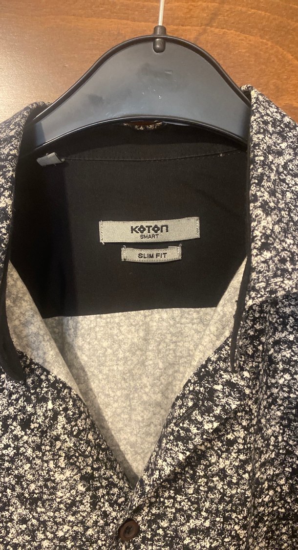 Gri Siyah Bağlama Desenli Uzun Kollu Erkek Gömlek - Görsel 2