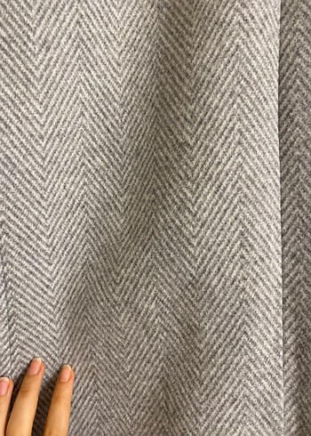 Gri Kadın Düğmeli Midi Blazer Ceket - Görsel 10