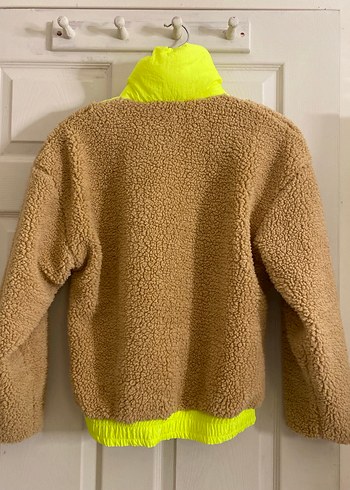 Sarı Detaylı Kadın Peluş Ceket - Görsel 4