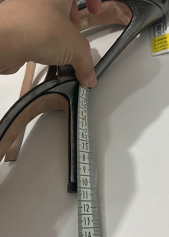 VAKKORAMA Gri Stiletto Topuklu Tokalı Kadın Abiye Ayakkab - Görsel 4