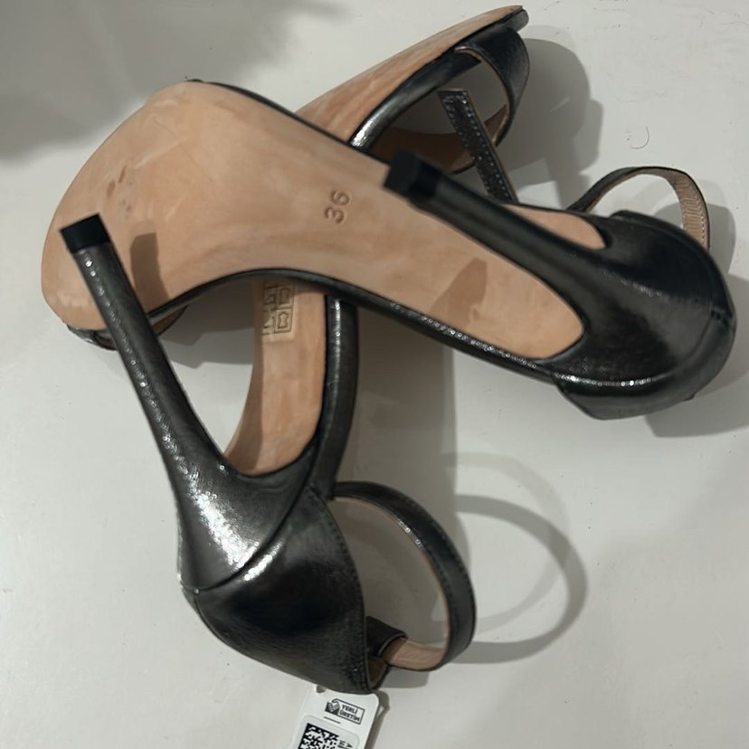 VAKKORAMA Gri Stiletto Topuklu Tokalı Kadın Abiye Ayakkab - Görsel 3