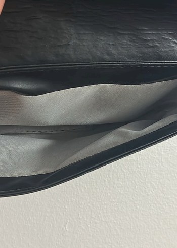 Siyah Deri Minimalist Kadın Çanta - Görsel 6